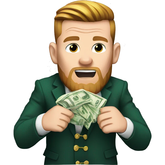 Connor mcgregor counting cash  emoji