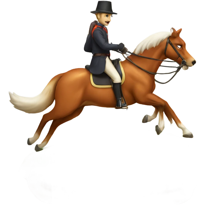 Fox hunting on horse emoji