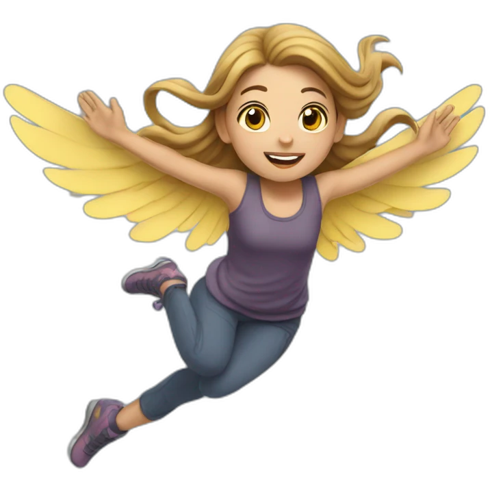 Flying girl emoji