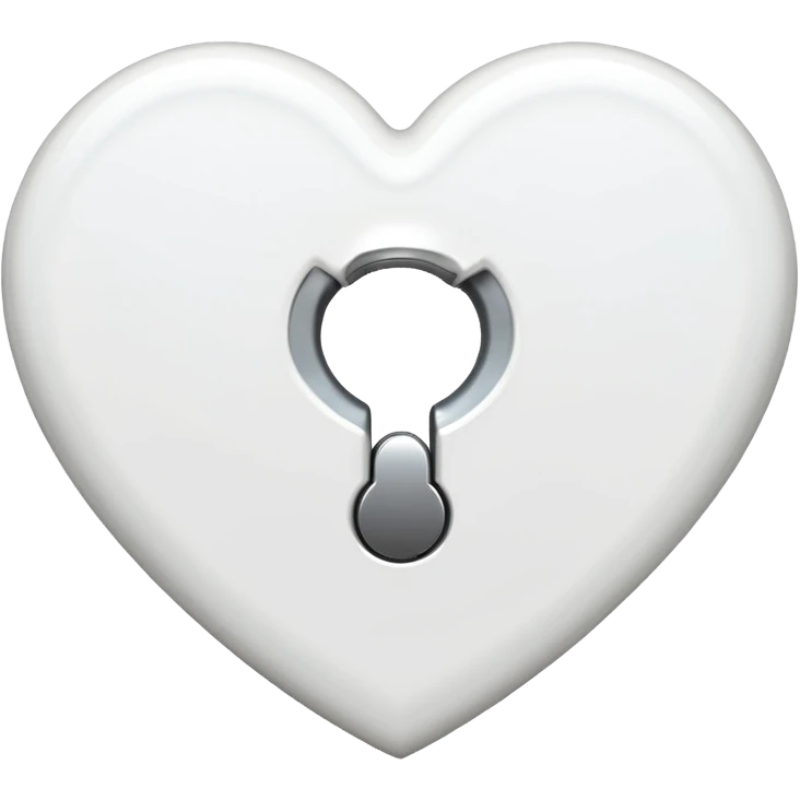white heart with a keyhole emoji