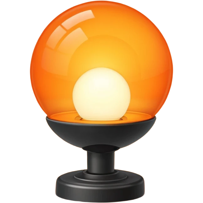 1980s orange lighting lamp emoji