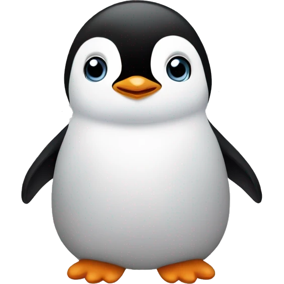 Baby penguin black heart emoji