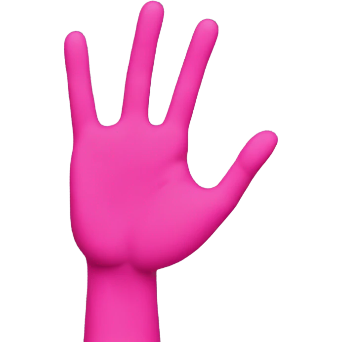 Hand waving in hot pink  emoji