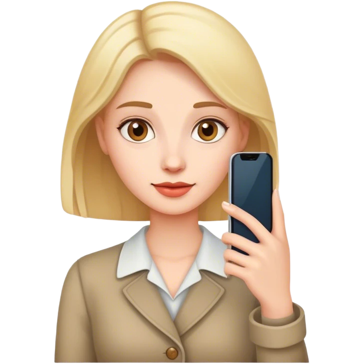 Zeige eine Frau mit Handy in der Hand  emoji