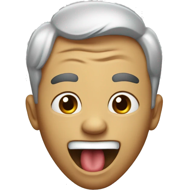 shaking head with tongue out emoji