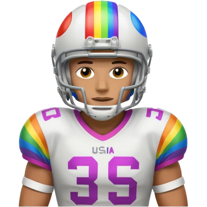 A LGBTQ American football player more LGBTQ  emoji