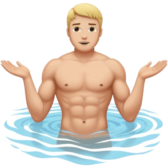 Man swimming naked emoji