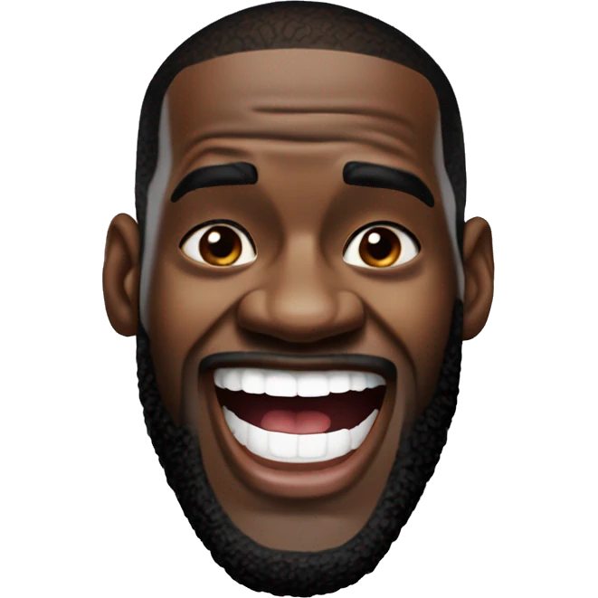 LeBron James with his mouth open emoji