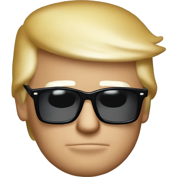 Donald Trump Donald Trump wearing sunglasses ￼ emoji