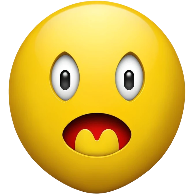 Classic Pacman side view, yellow circle with triangular mouth opening, no limbs, pure arcade style emoji