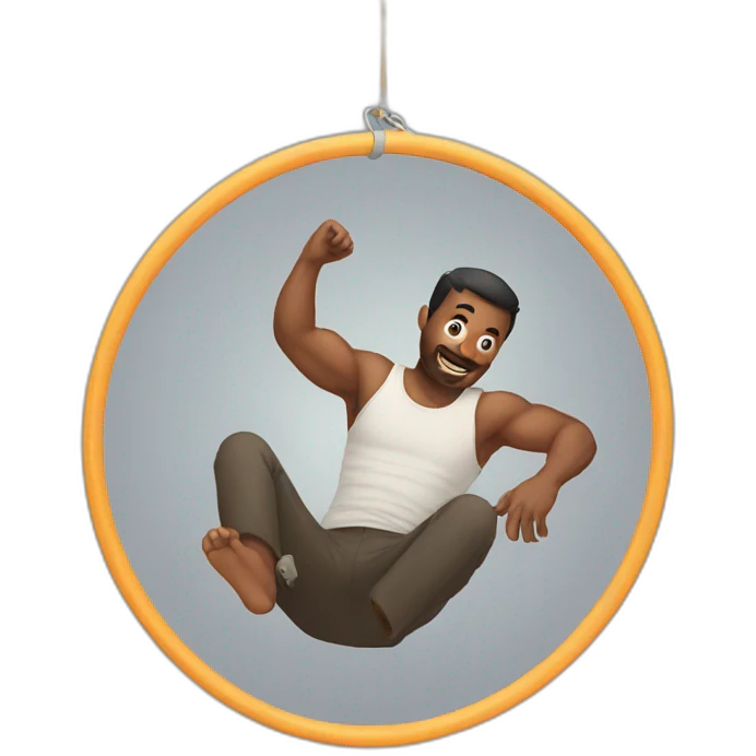 man stuck in a hoop emoji