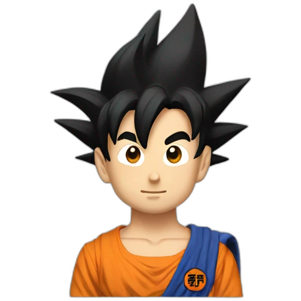 san goku with short hair emoji