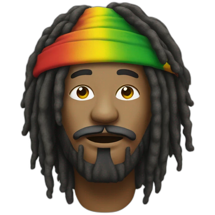a rasta who smokes cannabis emoji
