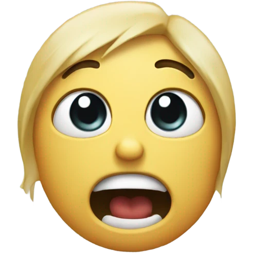 Normal emoji screaming crying and also throwing up emoji