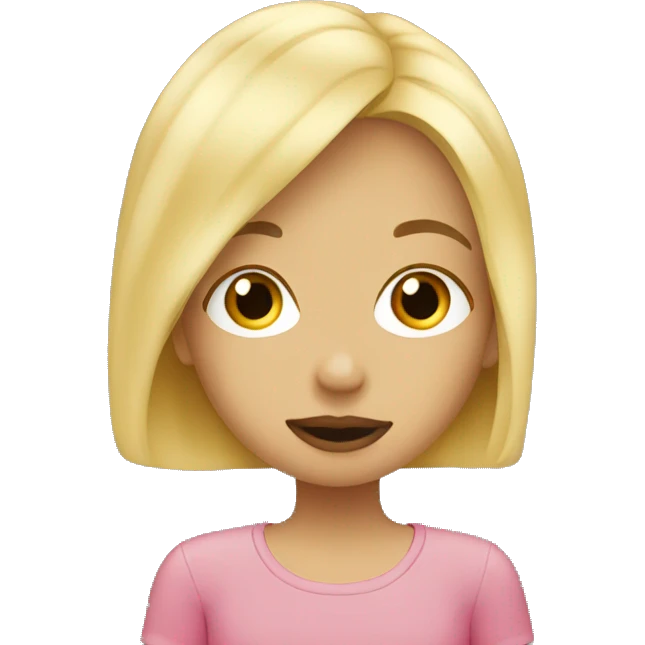 Blonde girl kissing  emoji