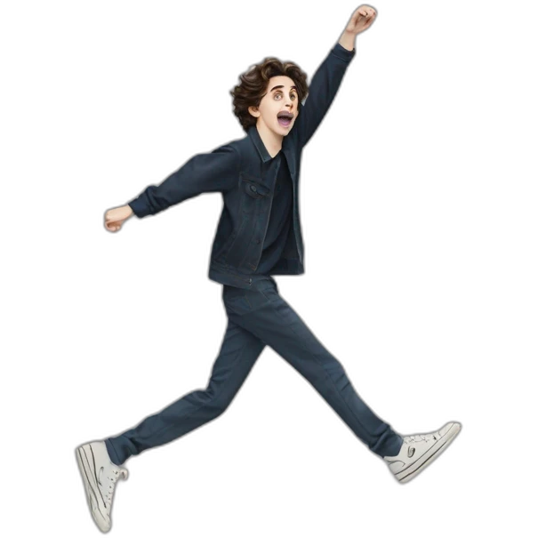 timothee chalamet showing soles facing forward screaming emoji