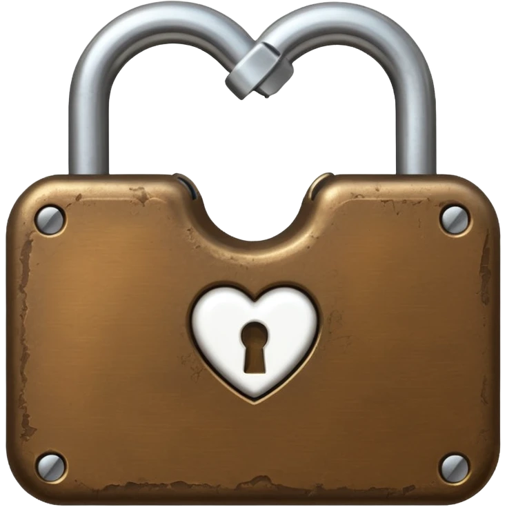 Lock with a brown with a heard white emoji