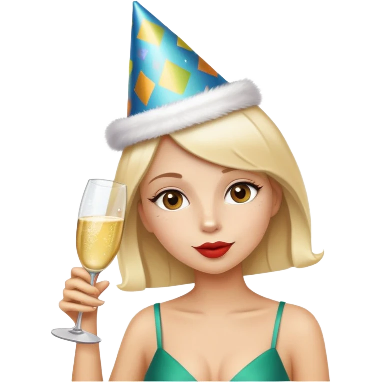birthday girl drinking emoji