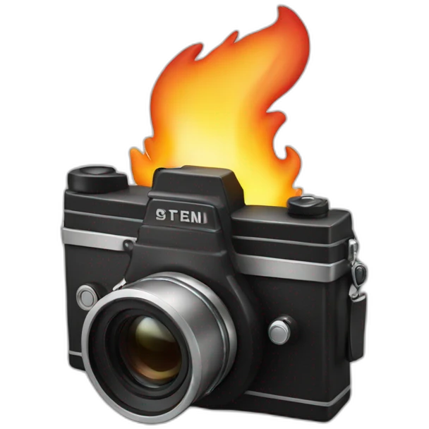 film camera fire emoji