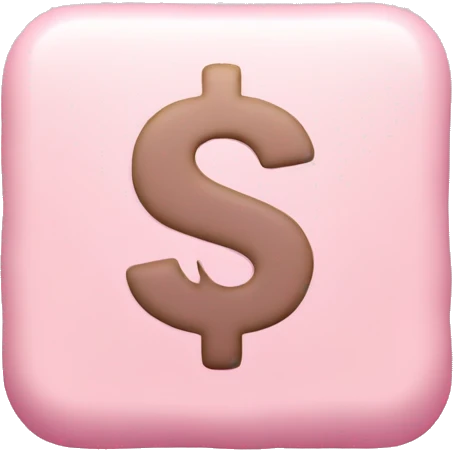 Pastel Pink dollar sign  emoji