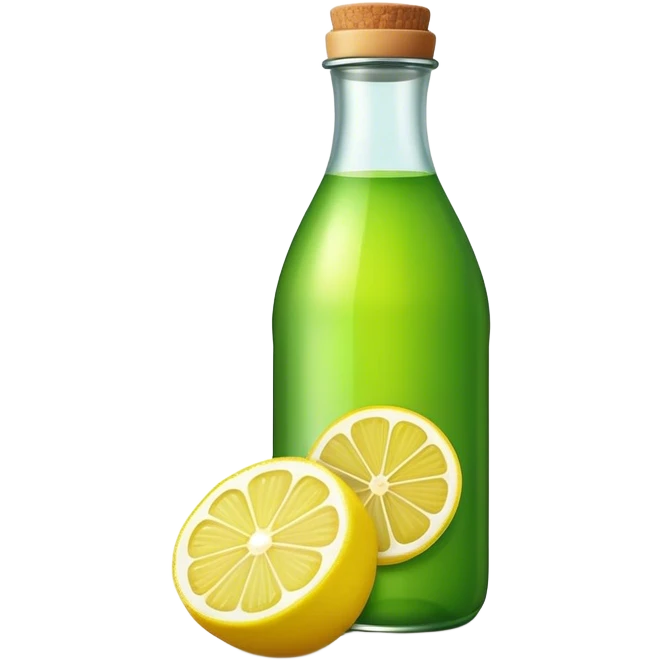 Bottle juice green lemon emoji