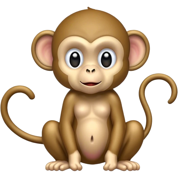 Monkey with booty cheeks out emoji