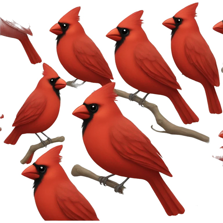 red cardinal  emoji