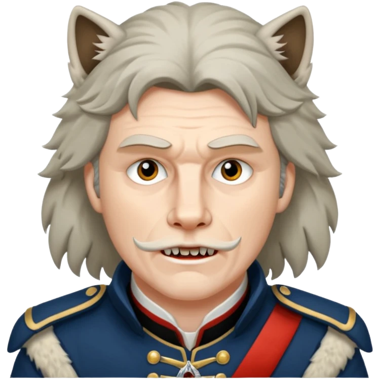 Loyalist Patrick Ferguson at the Revolutionary war Battle of Kings Mountain, with Wolves around him. emoji