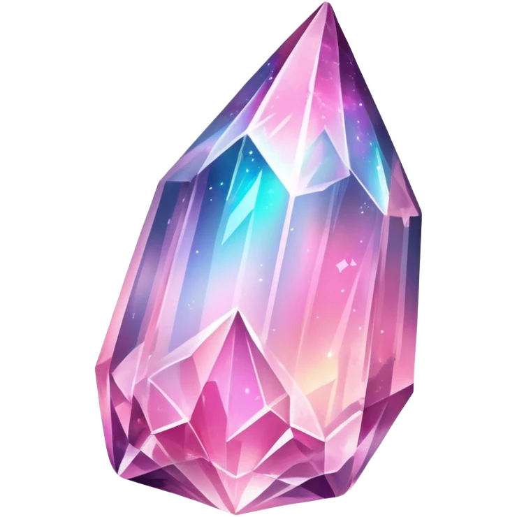 Pink iridescent nebula crystal shard emoji