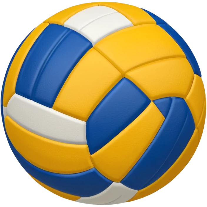 Pelota de voleibol azul amarillo y blanco  emoji