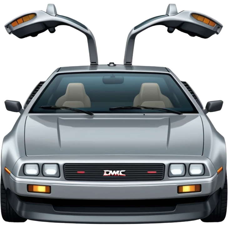 Silver DMC 12 Delorean emoji