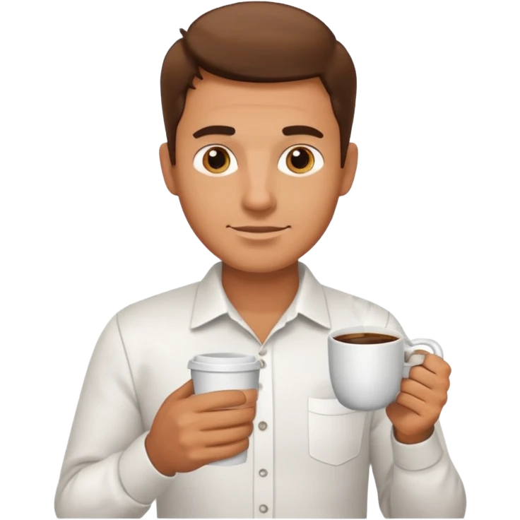 man with coffee emoji