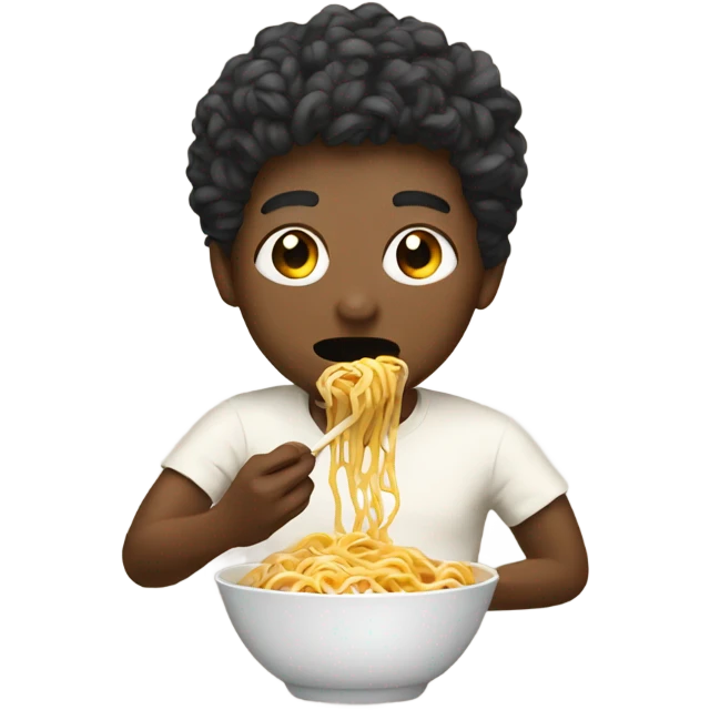Person eating Ramen emoji