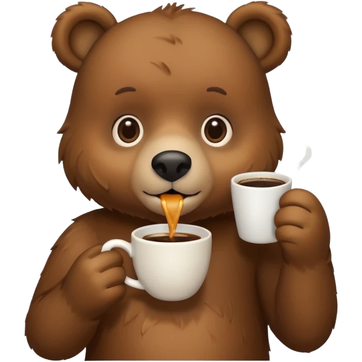 a bear drinking coffee emoji