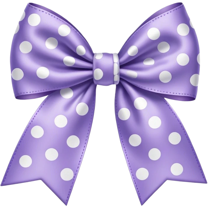 lavender bow with white dots emoji