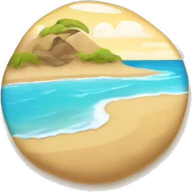 sandy beach emoji