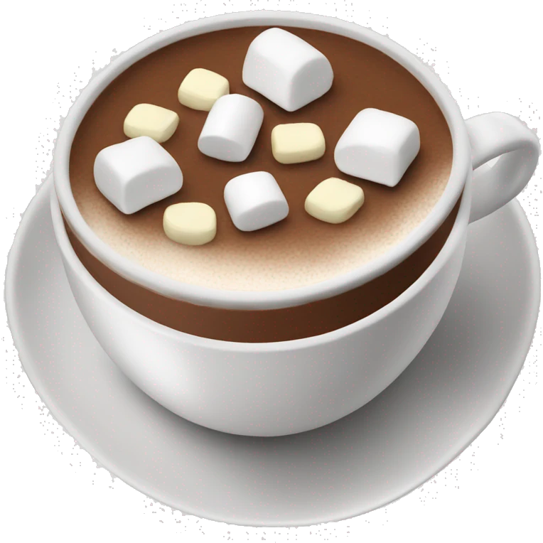 hot chocolate with marshmallows  emoji