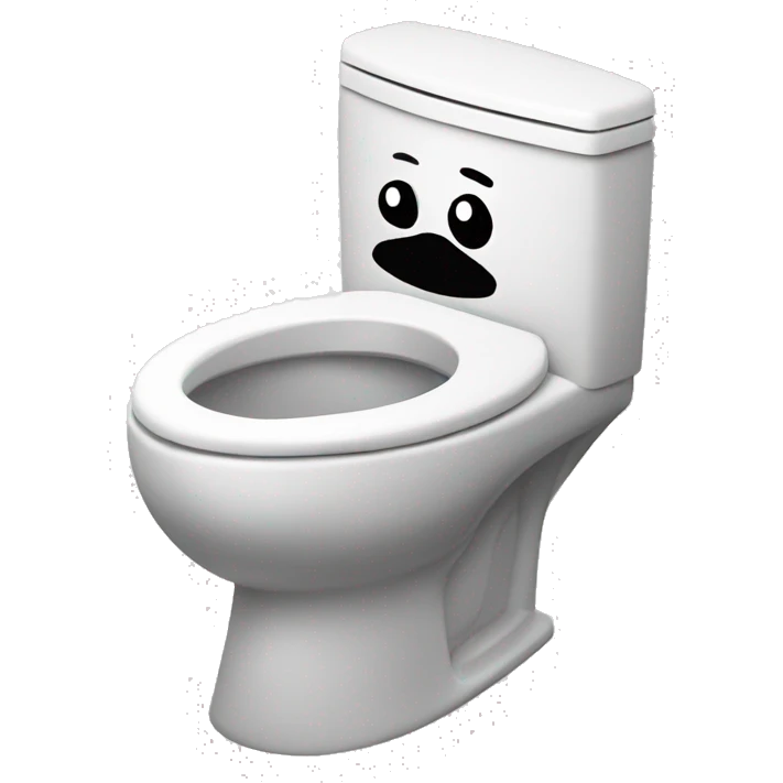Skibidi toilet with a black doodle in it emoji