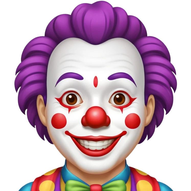 create an asian man as a clown emoji