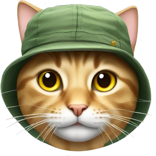 cat with fishing cap  emoji