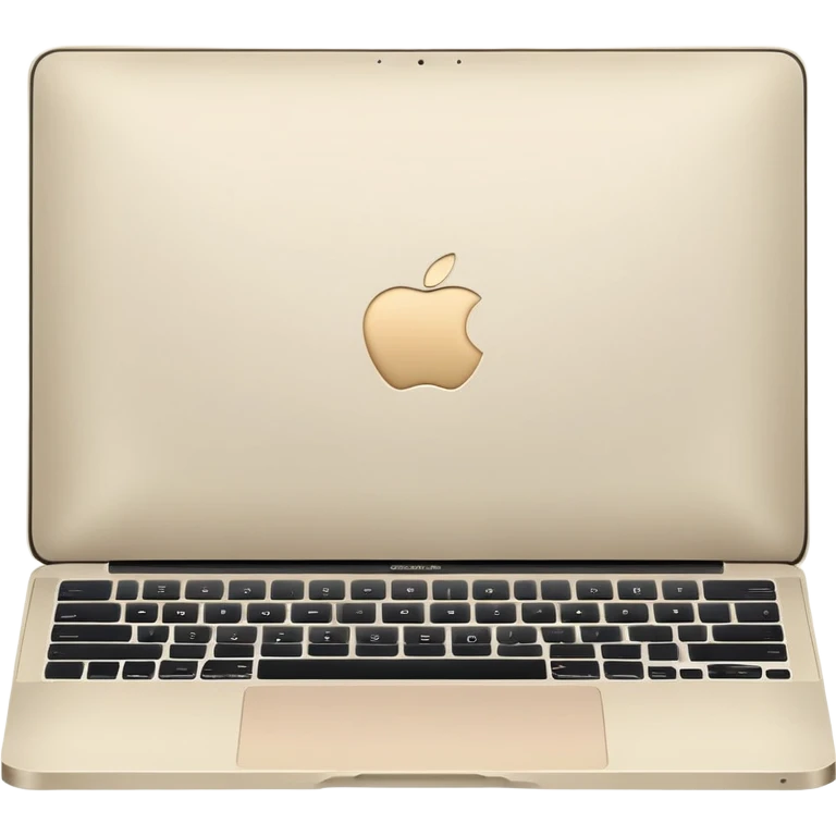 Cream colored MacBook  emoji