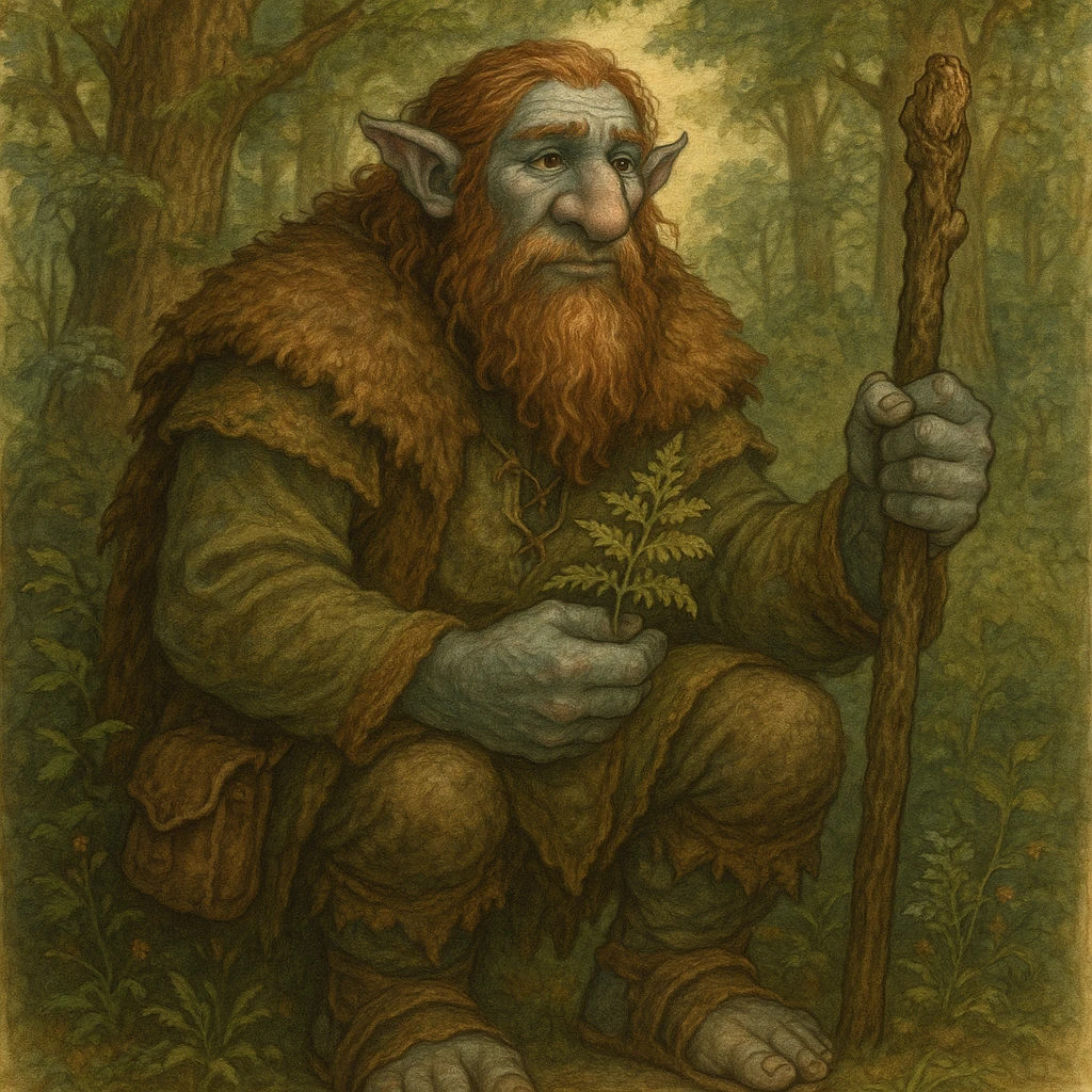 firbolg, gentle giant forest dweller, fantasy style, detailed fantasy illustration emoji