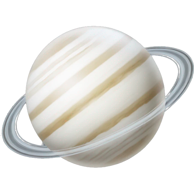 White Saturn emoji
