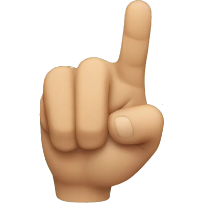 Pointing hand sign emoji
