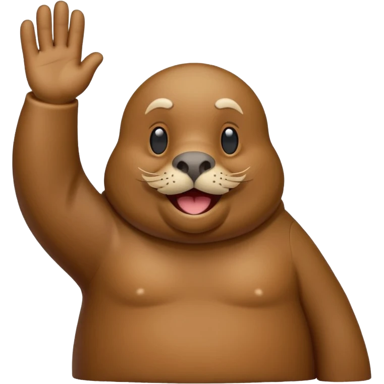 walrus waving emoji
