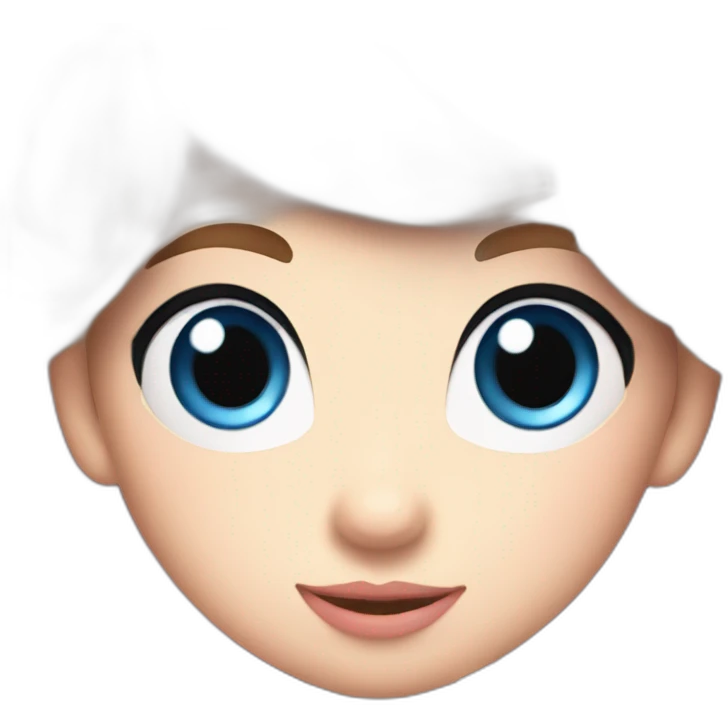 Princess Peach and she has dark hair and blue eyes emoji