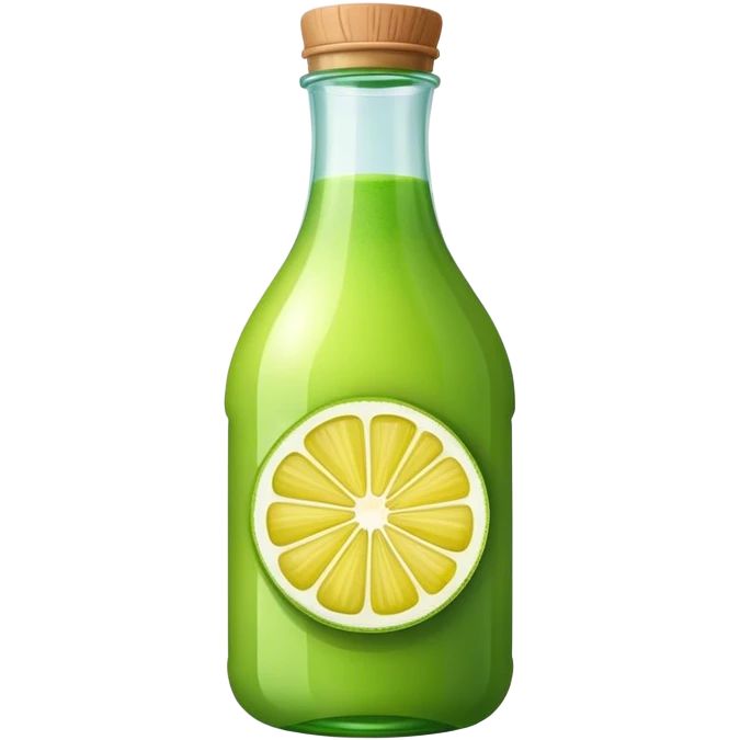 Bottled green lemon juice emoji
