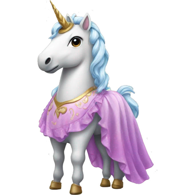 unicorn with a dress on emoji
