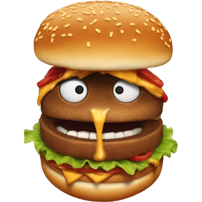 an evil burger emoji