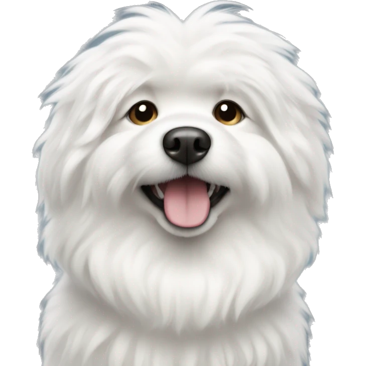 A cute fluffy white dog emoji